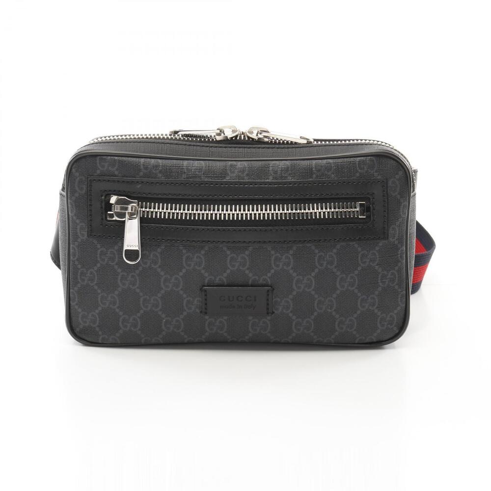 Gucci Soft GG Supreme Sherry Waist Bag Canvas Leather Black